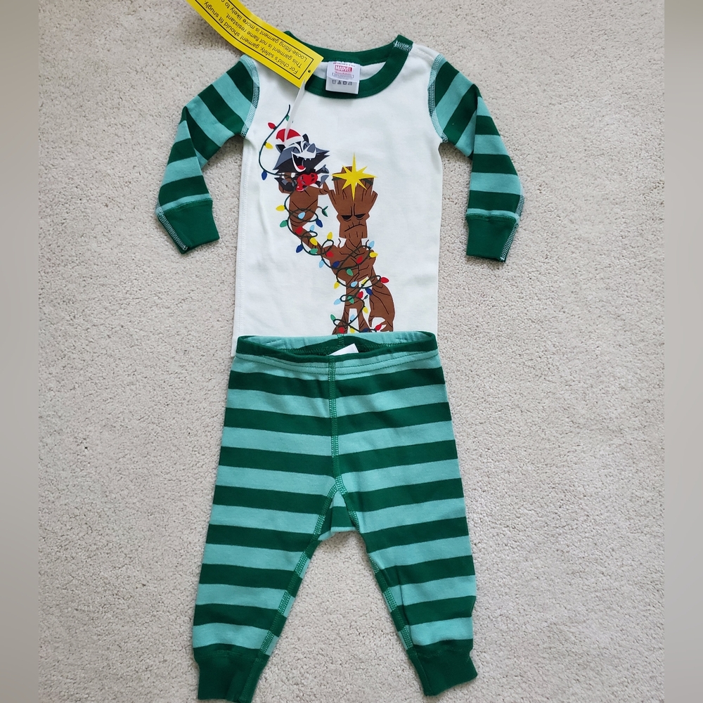 NWT Hanna Andersson Guardians of the Galaxy Christmas Holiday Pajamas sz3-6m